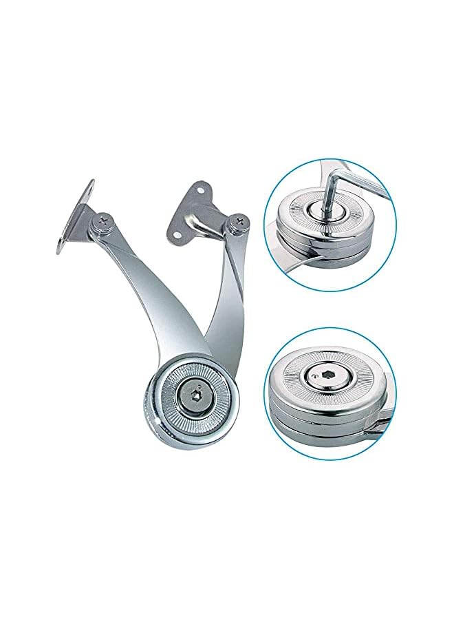S-TOP Folding Lid Support Hinges, Furniture Lift Up Flap Stay Support Hardware, Kitchen Cabinet Door Adjustable Hinge, for Kitchen Cabinet Door Cupboard Toy Box Lid Lift Up Stay (2 Pieces) - Image 3