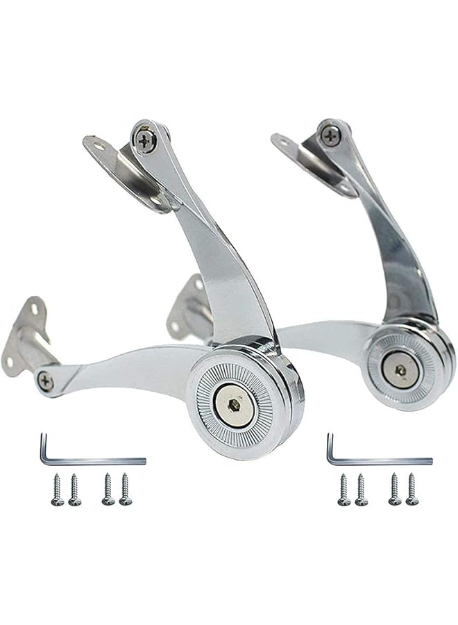 S-TOP Folding Lid Support Hinges, Furniture Lift Up Flap Stay Support Hardware, Kitchen Cabinet Door Adjustable Hinge, for Kitchen Cabinet Door Cupboard Toy Box Lid Lift Up Stay (2 Pieces) - Image 1
