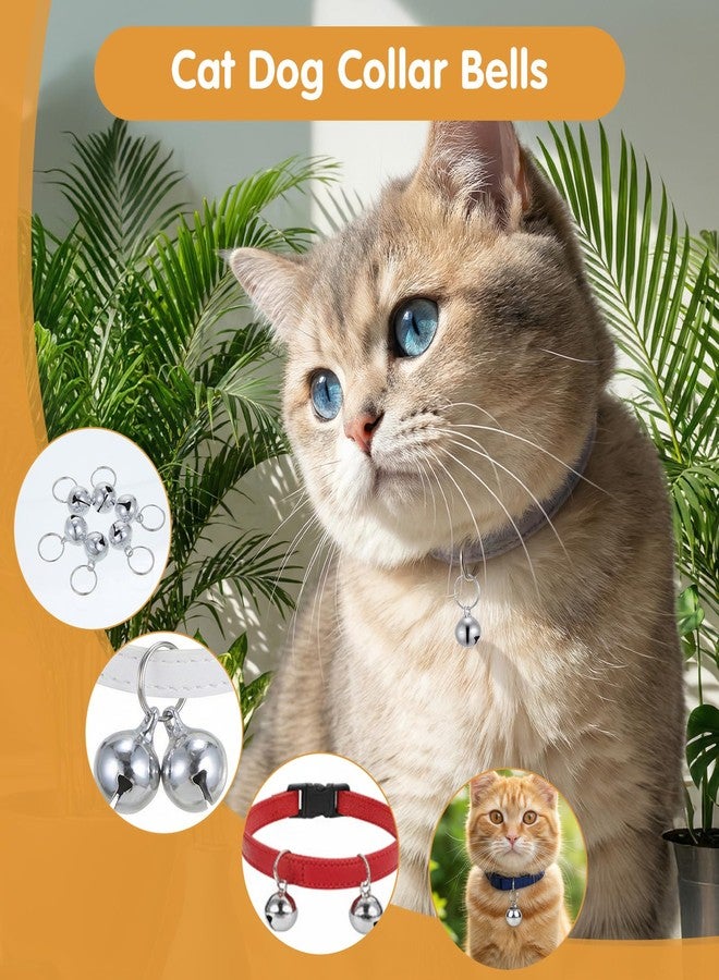 Thrymme 6 Pcs Bell for Cat Collar, Stainless Steel Small Pet Bells Small Bell for Cat Collar Jingle Bells for Pets Collars Charm, Anti-Lost Training, 1/2-Inch, Silver - Image 4