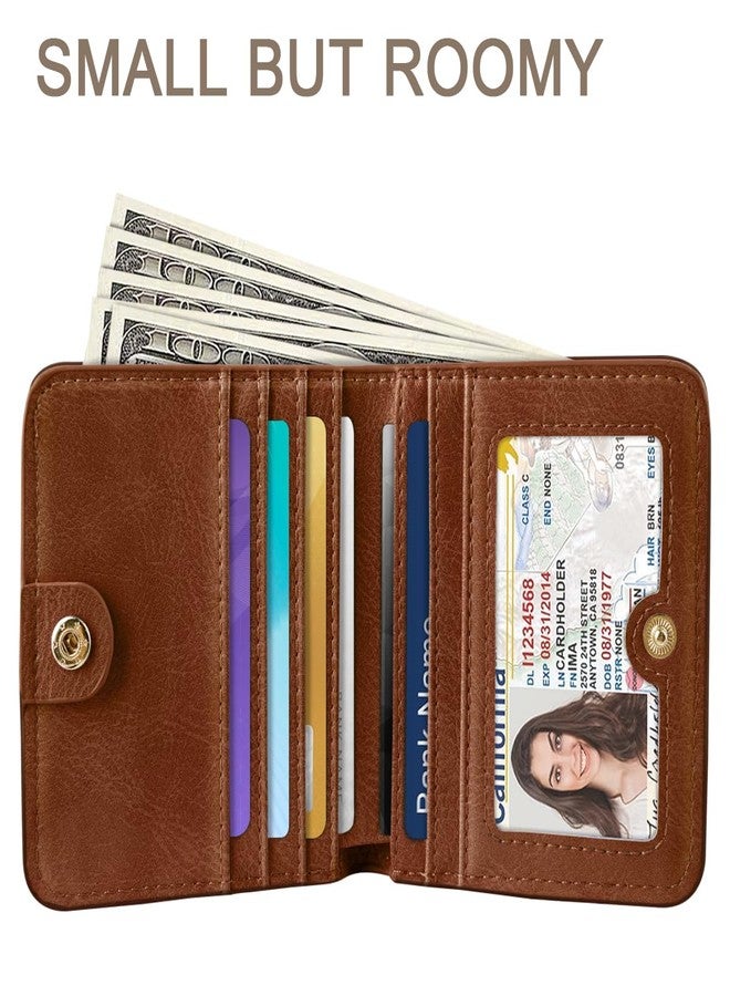 Simikol RFID Blocking Small Wallet Compact Bifold Pocket Credit Card Holder Leather Coin Slot Mini Purse with ID Window for Women or Men, Leopard - Image 3
