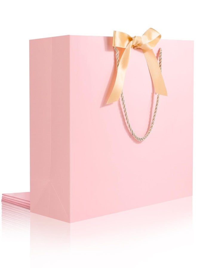 EUSOAR Pink Gift Bags, 3pcs 16"x6"x12" Large Thank You Paper Bags with Ribbons Handles, Gift Wrap Welcome Treat Bags Bulk for Wedding Guest Birthday Bridesmaid Anniversary Holiday Party Favor - Image 1