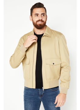 THE KOOPLES Men Long Sleeve Solid Shirt Jacket, Beige  - Image 1