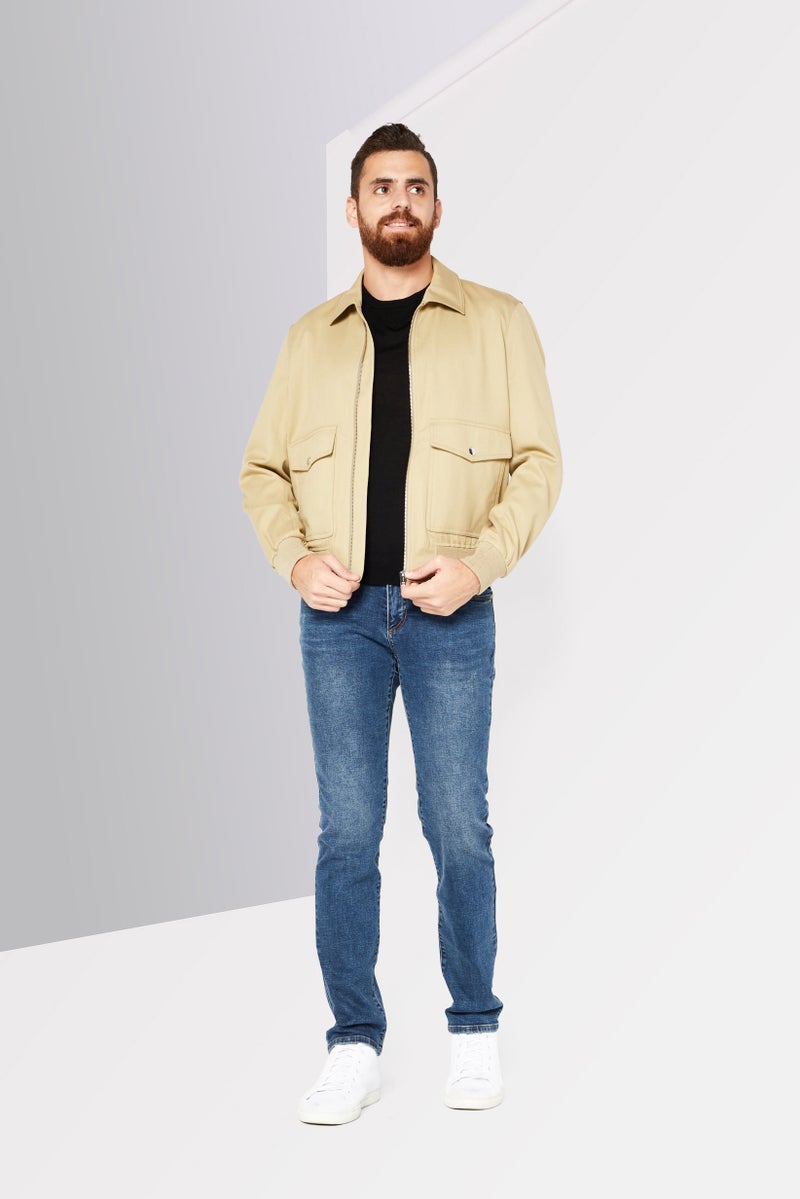 THE KOOPLES Men Long Sleeve Solid Shirt Jacket, Beige  - Image 3