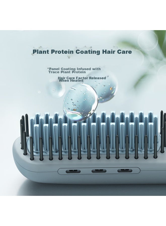 Lena Straight Hair Brush, Negative Ion Flat Iron, Straightening Brush, Inner Folding, Mini Portable Bangs Curling Iron, Hair-friendly, Short Hair Straightening Electric Comb, Volumizing Brush, Ln-f7 - Image 4