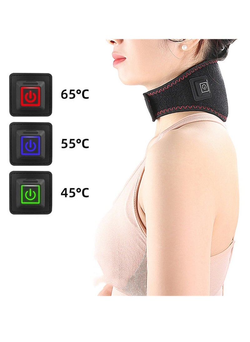 USB Heated Neck Brace – Adjustable Support Wrap for Men & Women, Neck Warmer for Pain Relief, Stiffness, Headache & Relaxation - Image 2