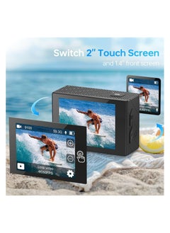 HiiCam Hiicam Speed 20 Action Camera Dural Screen 5K 30FPS Underwater Camera Snorkeling 131FT, Wireless Remote, 5X Zoom, 170° Wide Angle  - Image 3