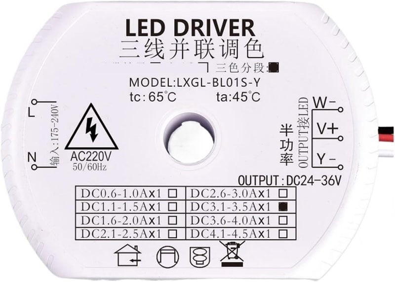 LED Chandelier Driver 24V 136A Three Color Dimmable Transformer Half Power 3 1 3 5A DC24 36V - Image 1