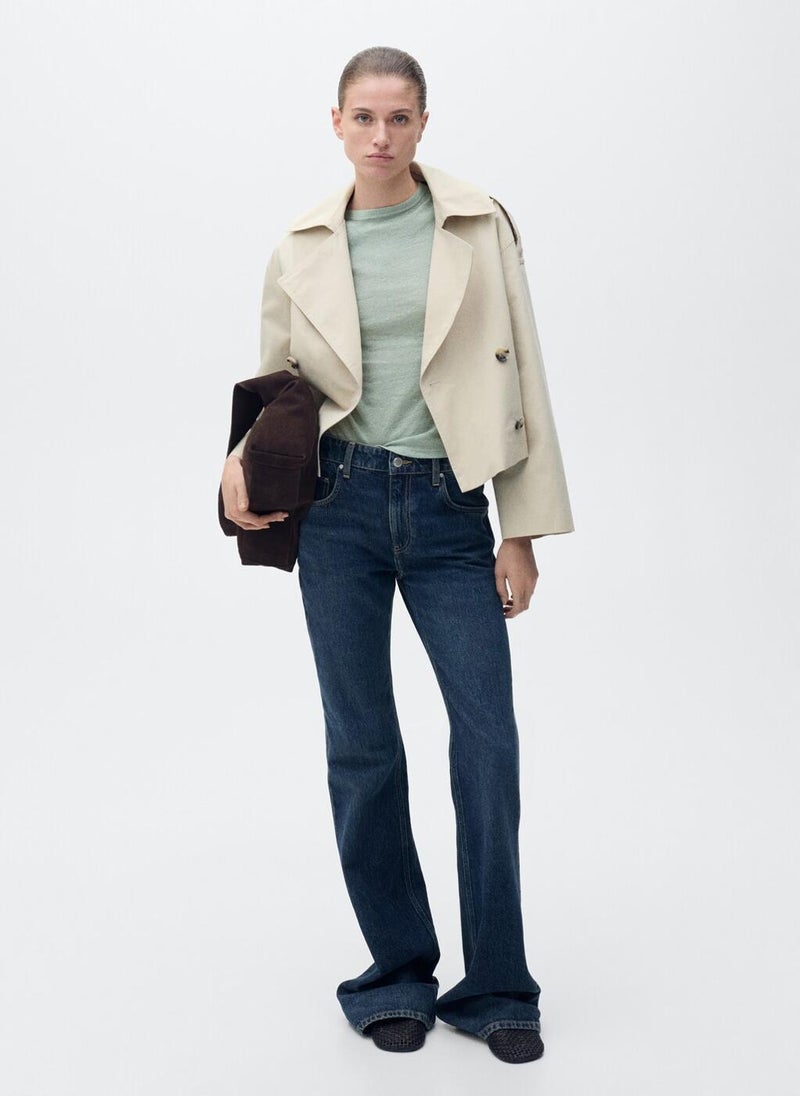 MANGO Fitted Linen T-Shirt  - Image 4