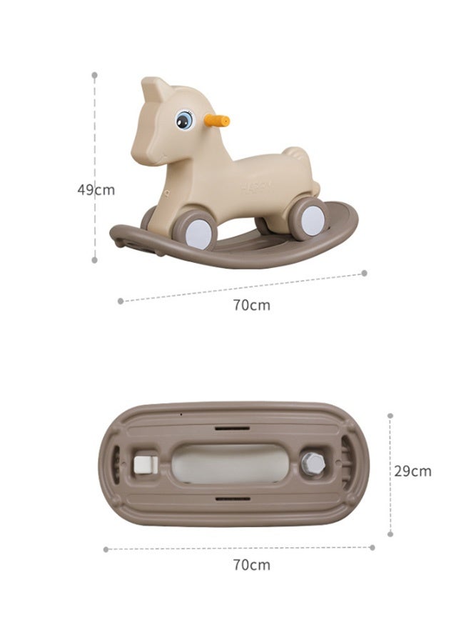JCB CHIC Rocking Horse with Detachable Balance Board and 4 Smooth Wheels,Kids Ride-On Rocking Horse Toy,2 in 1 Baby Rocking Toy Fun Birthday Gift for 1-3 Years Old(K-616) - Image 2