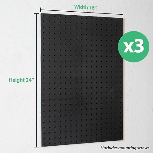 WallPeg لوحة حائطية من وولبيج لتنظيم تخزين بنادق نيرف 3 قطع 24 بوصة × 16 بوصة لحامل لوحة بنادق نيرف لتنظيم الجدران - Image 3