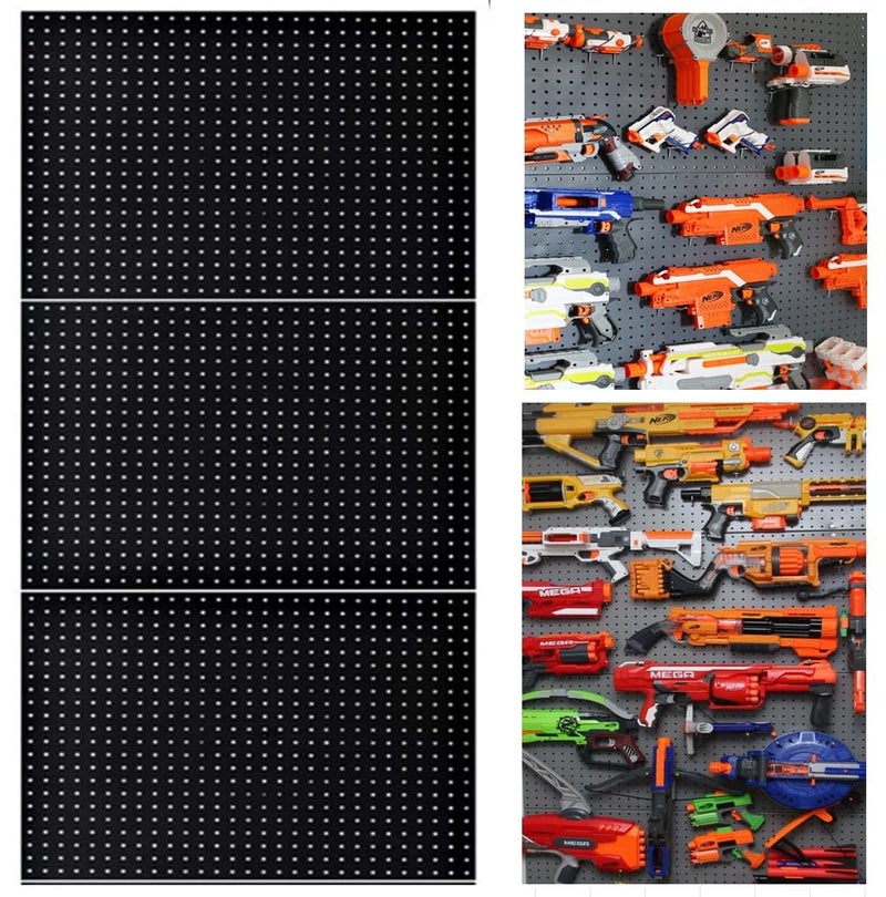WallPeg لوحة حائطية من وولبيج لتنظيم تخزين بنادق نيرف 3 قطع 24 بوصة × 16 بوصة لحامل لوحة بنادق نيرف لتنظيم الجدران - Image 1