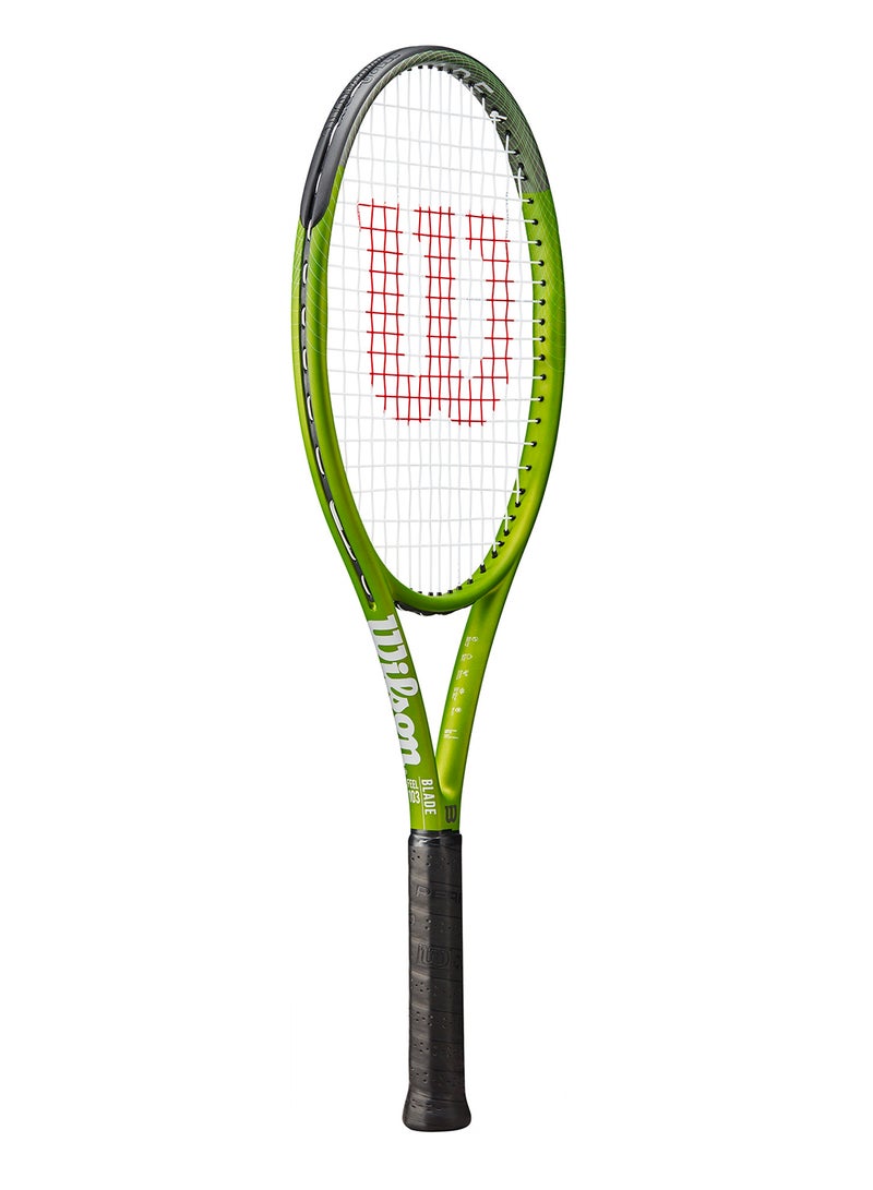 Wilson Blade Feel 103 Tennis Racket, 16x20, Adults, Beginners/ Intermediate - Green/ Black - Image 2