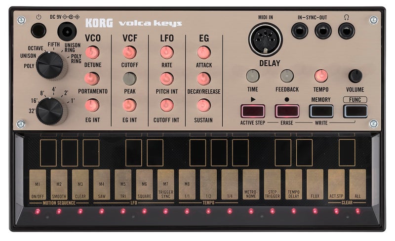 Korg Volca Keys Analogue Loop Synthesizer Polyphonic w/Simple-three Voice Analog and Self Tuning - Image 1