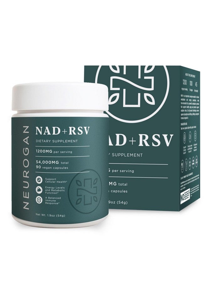 نيوروجان كبسولات Neurogan NAD+ مع ريسفيراترول بنسبة 1:1 | مكمل غذائي لدعم الطاقة الخلوية والشيخوخة الصحية | معزز ثنائي نوكليوتيد النيكوتيناميد والأدينين | 1200 مجم، 600 مجم NAD، 600 ريسفيراترول، 90 كبسولة - Image 1