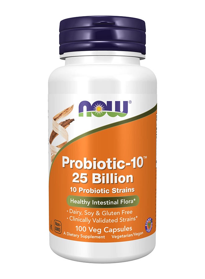 now بروبيوتيك-10 25 مليار 100 كبسولة