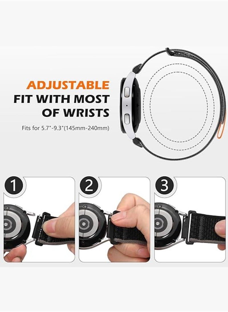 IINE Apple Watch Series 10 Band 42mm 44mm 45mm 46mm 49mm Nylon Woven Sport Strap for iWatch Series 10 ,Comfortable Braided Rugged Strap for iWatch Women Men Multicolor,3PCS  - Image 4