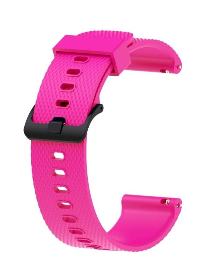 NIBEMINENT Silicone Sport Wrist Strap For Garmin Vivoactive 3 20mm Rose Red