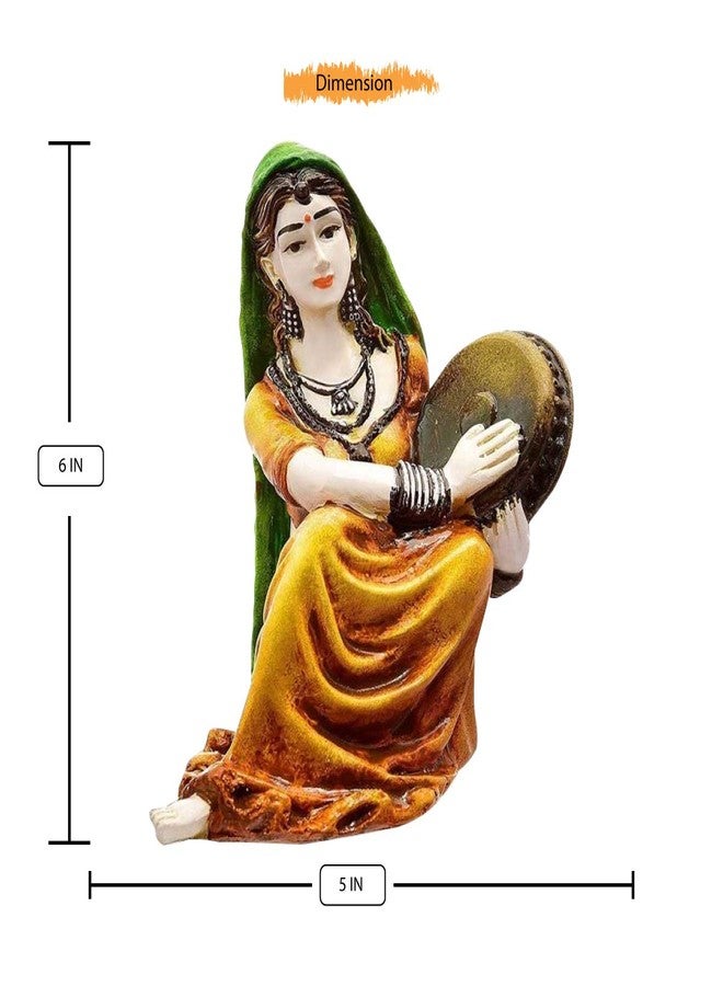 KARIGAARI - Ideas Hand Crafted Rajasthani Traditional Showpiece Women Figurine Idol for Home Decoration - Image 5