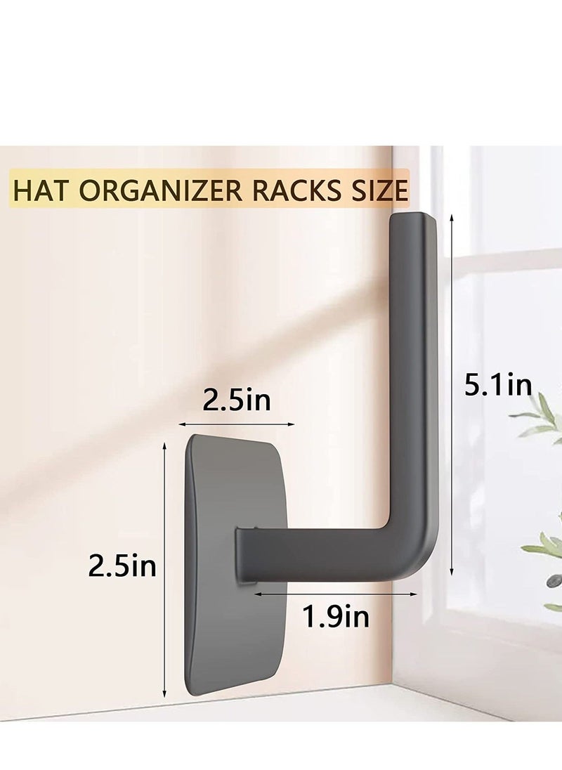 SYOSI Hat Rack for Baseball Caps,  Adhesive Hat Hooks for Wall, Strong Hold Hat Hangers, No Drilling Cap Organizer, Hat Hooks for Baseball Caps, Hat Holder Organizer for Wall, Door, Closet, Office 2PCS  - Image 4