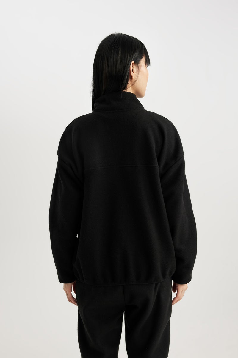 DeFacto Woman Loose Fit Fleece Sweatshirt - Image 3