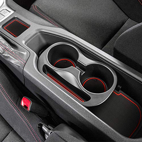 Auprite Anti Dust Mats for Toyota 86 Subaru BRZ Scion FR-S 2013-2020, Custom Fit Cup Holder Liners Mats Door Pocket Center Console Liners (Red/8Pcs) - Image 3