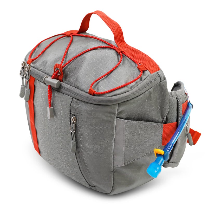 Zavothy Hydration Waist Pack Hip Pack Running Fanny Pack with 1.5 L Water Bladder for Biking Hiking Hydration Pack Gray - Image 2