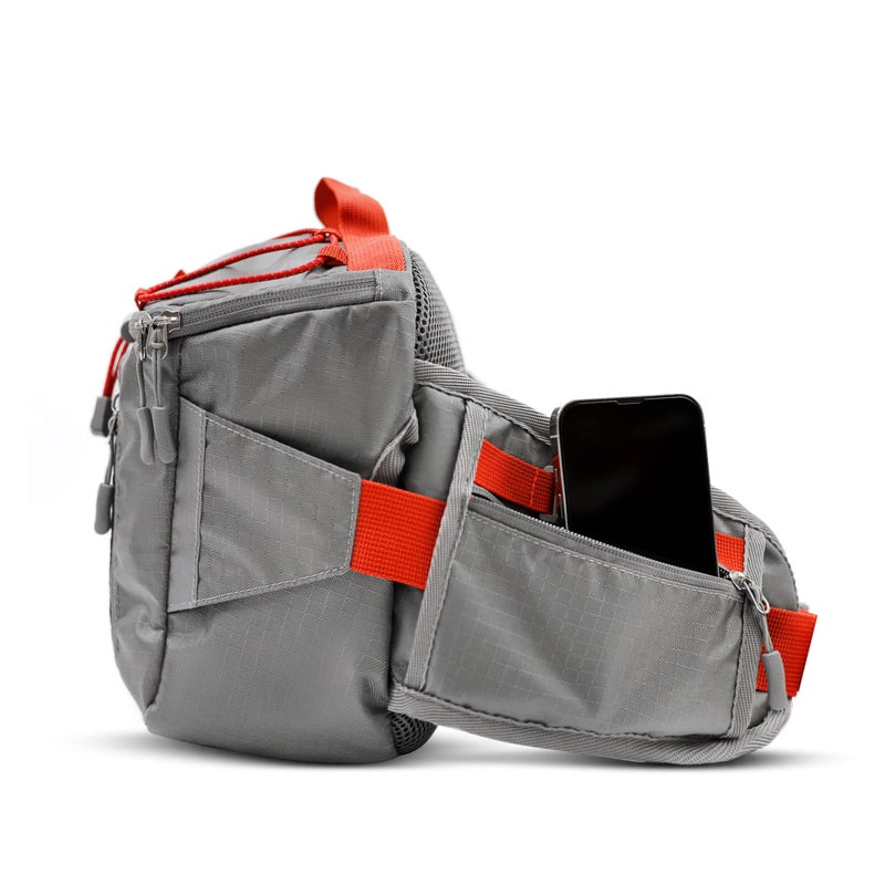 Zavothy Hydration Waist Pack Hip Pack Running Fanny Pack with 1.5 L Water Bladder for Biking Hiking Hydration Pack Gray - Image 4