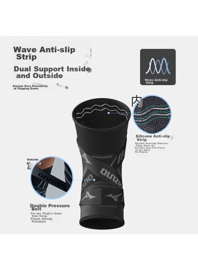Mizuno Knee Brace For Sports, Meniscus Injury, Men And Women, Basketball, Running, Badminton, Shock-absorbing, 1516l, Single Piece - Image 3