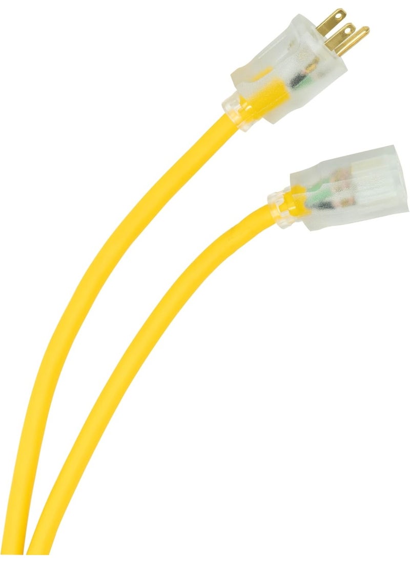 Southwire Southwire Polar Solar Heavy Duty Extension Cord, 50Ft, 12 Gauge, 3 Conductor, Outdoor Cord, Lighted End, SJEOOW, Yellow  - Image 2
