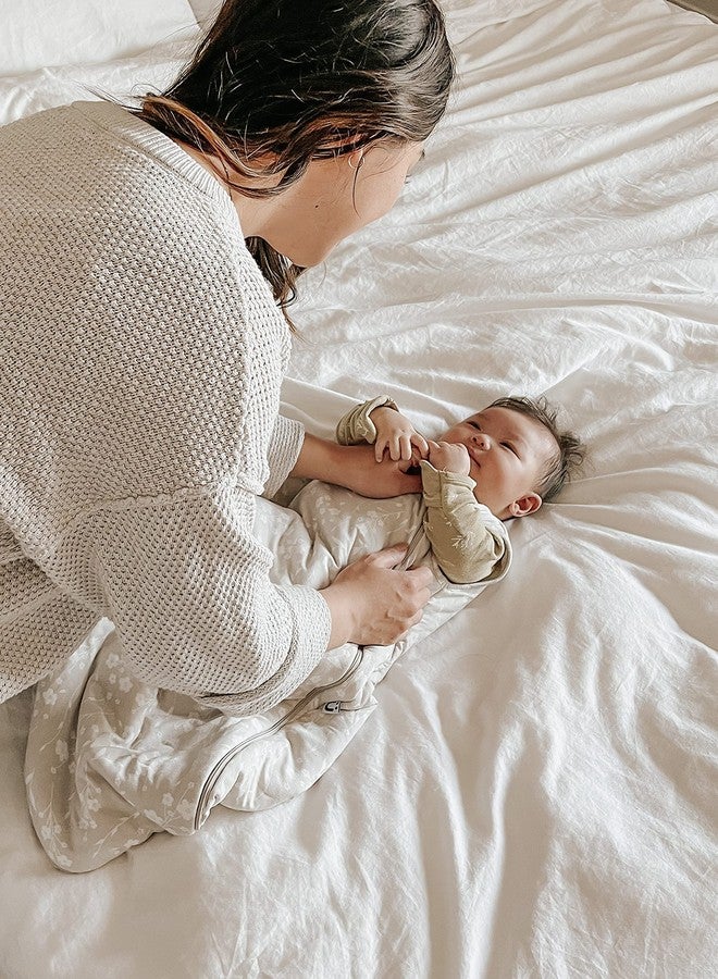 GUNAMUNA Unisex Baby Wearable Blanket, Sleep Sack Sleeping Bag for Infants Toddlers, Easy Changing Diaper Zipper, 0.5 TOG, Magnolia, 3-9 Months - Image 4