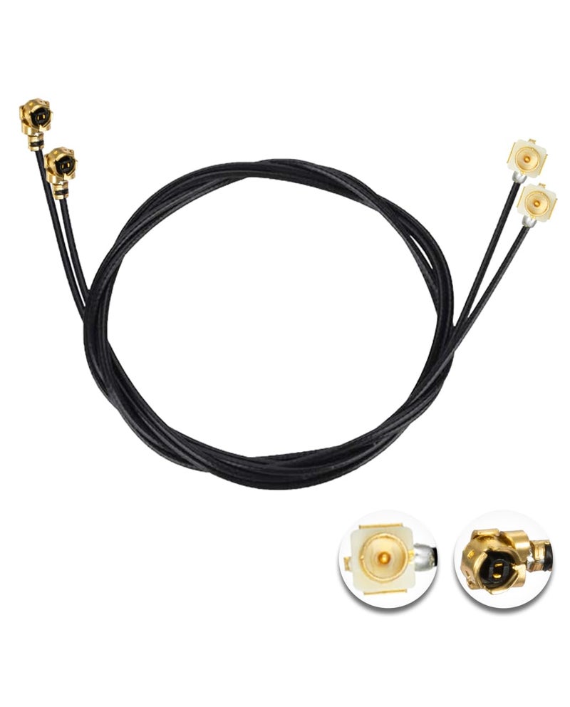 POBADY 2PCS U.F.L1 Male to U.F.L1 Female Cable 20" /50CM 1.13mm Low-Loss Extension Cable - Image 1