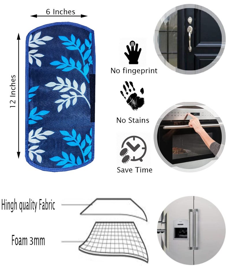 KANUSHI Industries® PVC Fridge Mats Set Of 6 / Refrigerator Mats+1 Pc Fridge cover/Refrigerator cover+1 Fridge/Refrigerator handle cover (FRI-BLUE-SMALL-LEVS+1-HANDLE+M-1-06) - Image 5