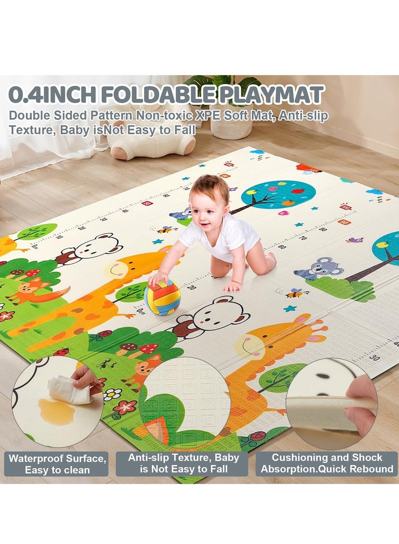 Super soft baby play and crawling mat Size 150x 180 - attractive educational designs, waterproof, easy to clean, perfect protection for infants and toddlers for healthy and enjoyable growth _ Attractive designs and graphics for double variety and fun _ Insulated to protect your child from cold or hot floors _ Baby play mat _ Infant crawling mat _ Baby toys _ Baby supplies_ Children's play mat - children's toys - children's gift - Image 1