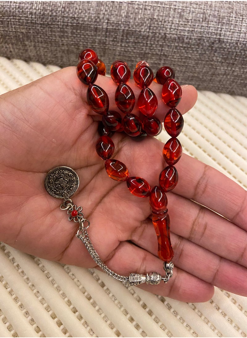 Rare - Faturan Prayer Beads For Men 33 Beads Size 8.8mm x 12.8mm - Image 1