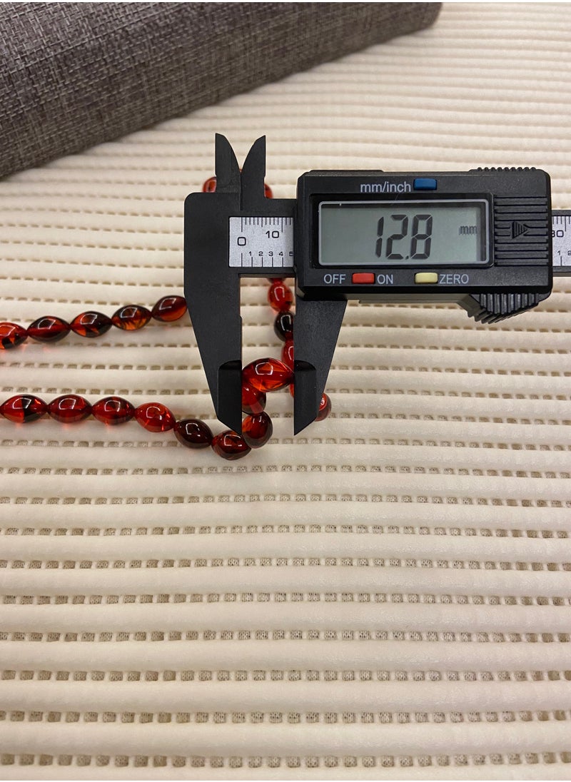 Rare - Faturan Prayer Beads For Men 33 Beads Size 8.8mm x 12.8mm - Image 1