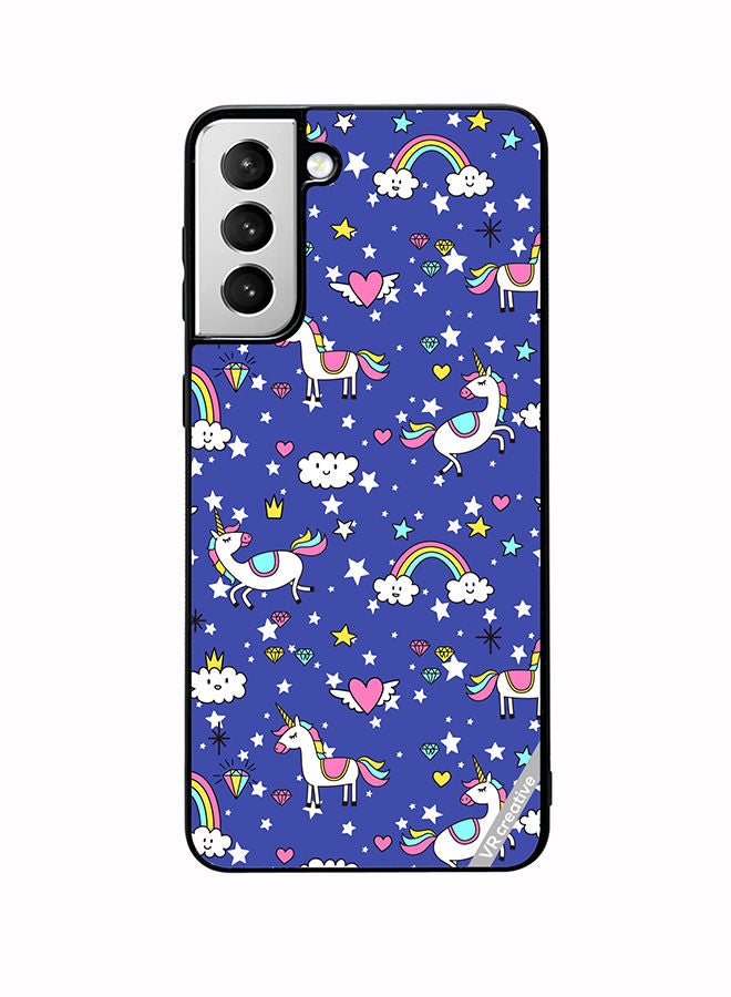VR CREATIVE Protective Case Cover For Samsung Galaxy S22 Plus 5G Unicorns Design Multicolour - Image 1