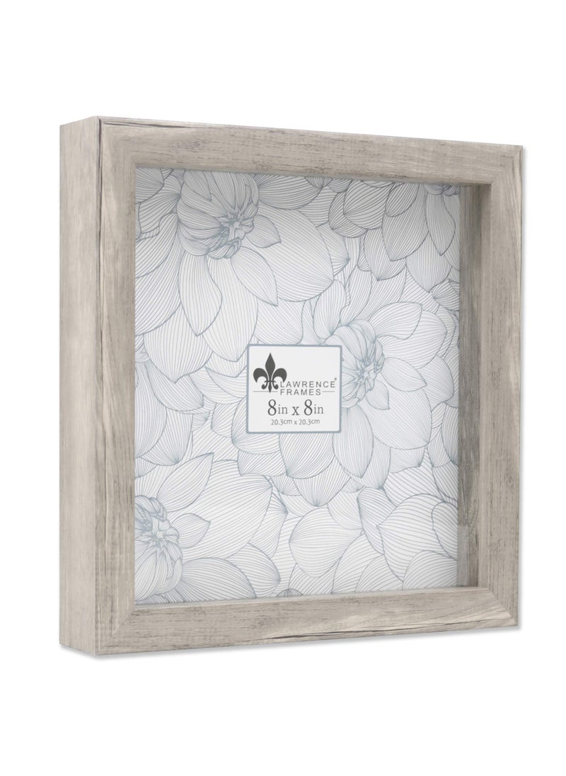 Lawrence Frames Lawrence Frames Shadow Box Frame 8x8 Natural Gray 