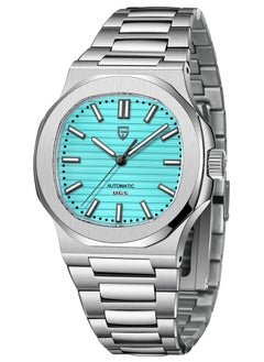 PAGANI DESIGN Men's Automatic Watches Stainless Steel Frame Structure Ice Blue Dial Silver Steel Band Sports Waterproof Fashion Elegant PD1728  - Image 1