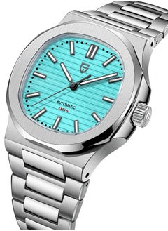 PAGANI DESIGN Men's Automatic Watches Stainless Steel Frame Structure Ice Blue Dial Silver Steel Band Sports Waterproof Fashion Elegant PD1728  - Image 2