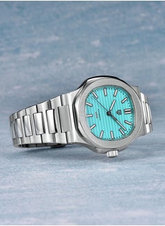 PAGANI DESIGN Men's Automatic Watches Stainless Steel Frame Structure Ice Blue Dial Silver Steel Band Sports Waterproof Fashion Elegant PD1728  - Image 5
