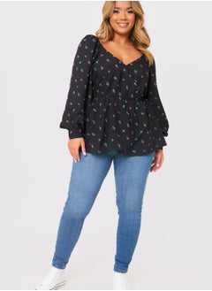 In the style Surplice Neck Wrap Top  - Image 4