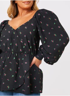 In the style Surplice Neck Wrap Top  - Image 3