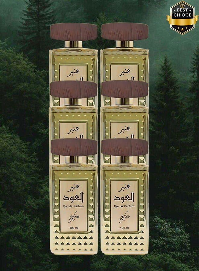 Infinite 6 Pieces Amber Al Oud Perfume 100ml EDP - Image 1