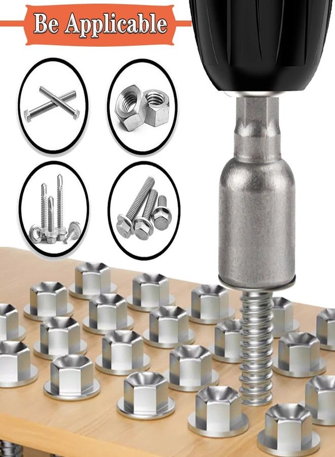 Saipe 10pcs 10mm/3/8" Magnetic Nut Driver Set, 2"/48mm Length 1/4-Inch Hex Drive Power Nut Driver Drill Bit for Impact Drill, Metric Nut Setter Socket Wrench Screw for Power Tools - Image 5