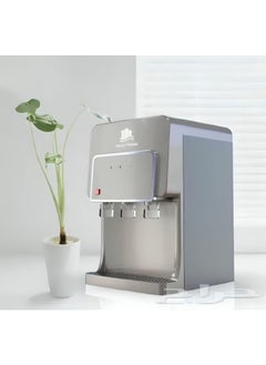 Generic Silver water cooler for offices and indoor spaces, with three nozzles for distributing cold and hot water, practical design and a suitable size for corridors and gathering places  - Image 2