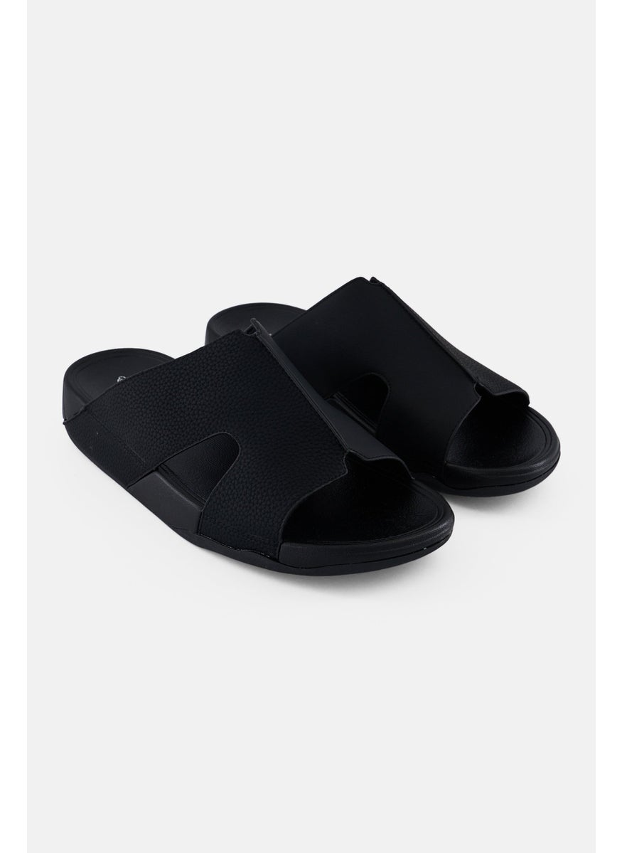 English Laundry Men Slip On Arabic Sandals, Black  - Image 1