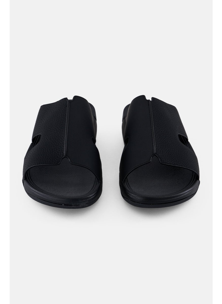 English Laundry Men Slip On Arabic Sandals, Black  - Image 4