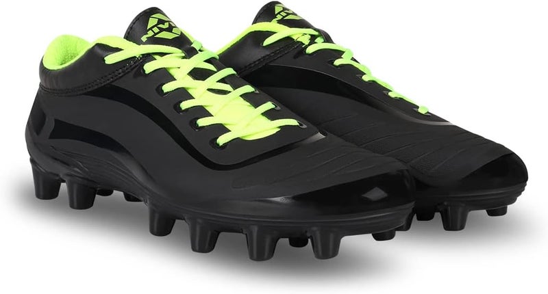 Nivia Airstrike Football Stud for Mens (Black/Green, Size UK-07 ) - Image 4