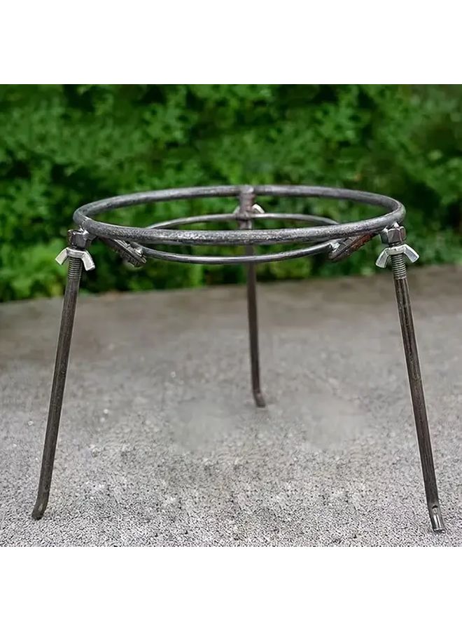 إسكدنيا حامل نار مخيم قابل للفصل محمول من الحديد الزهر بحلقة واحدة ووزن - Image 5