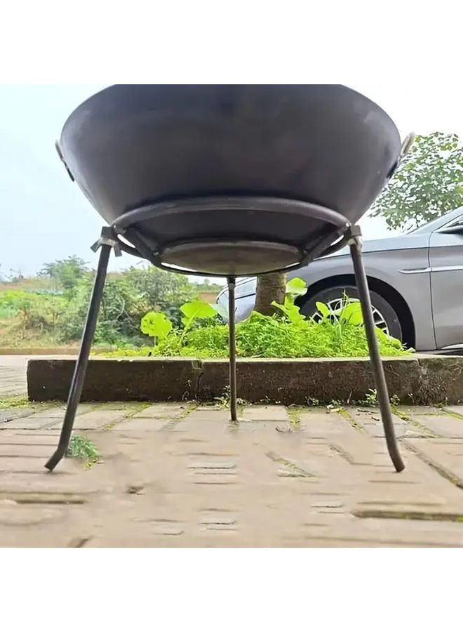 إسكدنيا حامل نار مخيم قابل للفصل محمول من الحديد الزهر بحلقة واحدة ووزن - Image 3